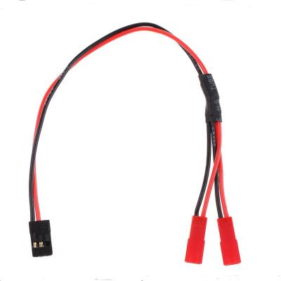 China Electric Toys 1 Male JR Servo Plug To Female JST 2 Y Plug Wire Splitter Cable Adapter With 20awg Silicone Wire For RC Car Flat Boat for sale