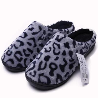 China Fashion Leopard Non-slip Home Design\Comfortable Warm Slippers\Durable Women Winter Slippers Indoor Floor Bedroom Shoes for sale