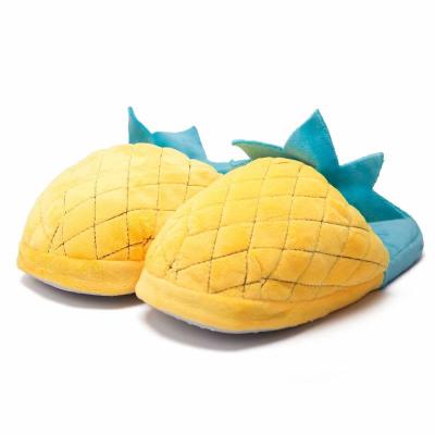 China Fashion \Comfortable Warm\Durable Cartoon Slipper Lady Slipper Pineapple Winter Cotton Plush Girls Shoes Soft Indoor Shoes for sale