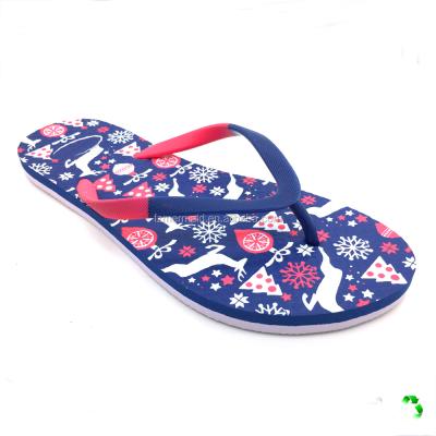 China 2019 Beach Fashion Lady Two Color Strap Outdoor Flip Flop For Promotion for sale