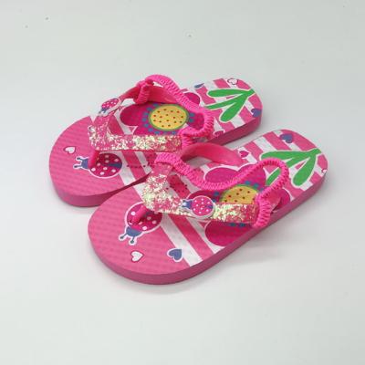 China New Design Shoes Toddler Glitter Sandal Flip Flop Girls Sweat-absorbent Slippers With Back Strap for sale