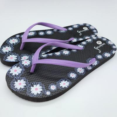 China 2019 Africa Flip Flops Women Flip Flops PVC Flower Printing Hot Selling Upper Slipper for sale