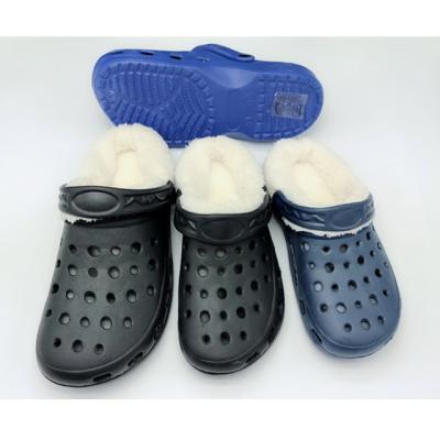 China EVA 2018 New Style Eva Clogs Winter Fur Lined Slipper Garden Clogs for sale