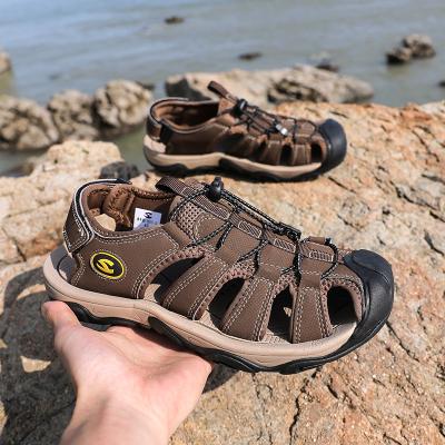 China HOT Anti-odor Men's Shoes Fashion Sneaker Sandals Summer Leather Trim Gentlemen Outdoor Sport Sandal Beach Sandals for sale