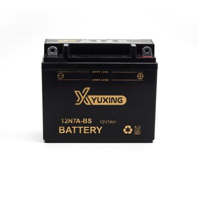 China Motorcycle Battery Start Power Battery Motorcycle 12N7A-BS Battery Pack For Motorcycle for sale