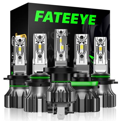 China High brightness FATEEYE fanless F1 50W 10000LM 5530 led chips motorcycle faros bombillos canbus auto led headlight h4 for sale