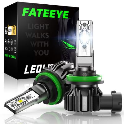 China High brightness FATEEYE F1 50W 10000LM 9005 H7 h11 fanless motorcycle car led headlight bulbs lux led h4 for Toyota for sale