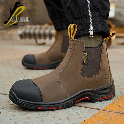 China Steel Toe SHIELD Custom Genuine leather welding safety boots for welding steel toe work safety shoes men safety shoes for welding for sale