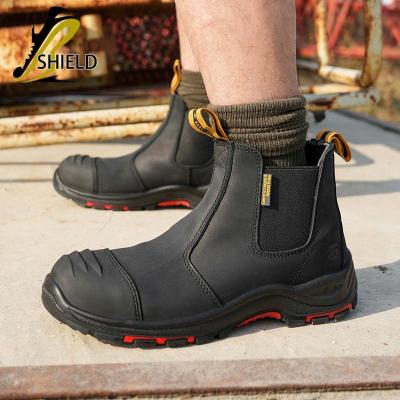 China Steel Toe SHIELD Rugged Steel Toe Flex Insulated Nubuck Leather Waterproof Breathable Soft Toe Work Boot Safety Shoes for sale