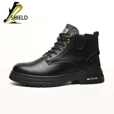 China Steel Toe SHIELD Anti smashing/ puncture Good Quality Safety Shoes Work Boots Steel Toe Slip Resistant Waterproof for sale