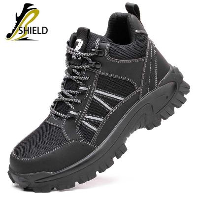 China Steel Toe SHIELD OEM Sports  safety shoes European standard steel toe safety shoes Steel toe for men Anti smashing for sale