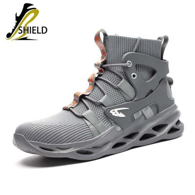 China Steel Toe OEM genuine leather safety  steel toe Anti puncture work boots construction mens industrial safety shoes for sale