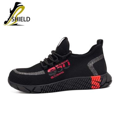 China Steel Toe SHIELD Breathable Stretch Fabric Upper Safety Shoes Anti-static anti-slip eva High quality safety shoes for sale