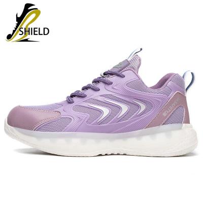 China Steel Toe Anti puncture mesh  breathable low price high quality EVA sole labor insurance steel toe safety shoes for. women for sale