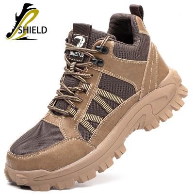 China Steel Toe SHIELD High quality brown insulating heavy industry construction woodland Suede Upper Safety Shoes for men worker for sale