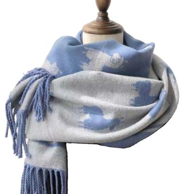 China Autumn And Winter Women's Warm Shawl Ladies Tassel Scarf Fashion Long Printed Scarf Long Tassel Scarf for sale