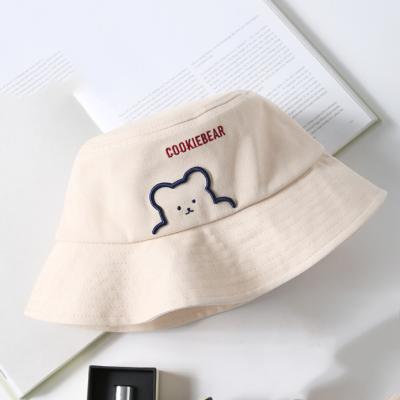 China Picture Wholesale Summer Custom Pure Cotton Women's Low MOQ Back Pattern Cheap Sun Hat Bucket Hat for sale