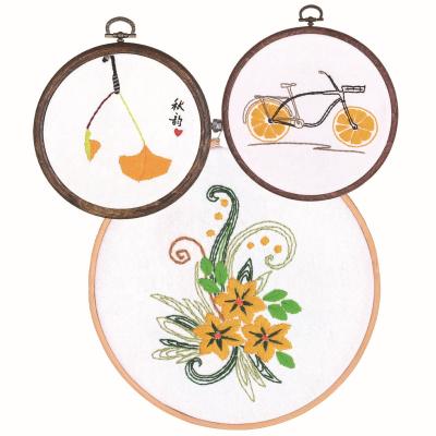 China Direct Cross Pad Round Hoop China Factory Point Bamboo Embroidery Hoop for sale