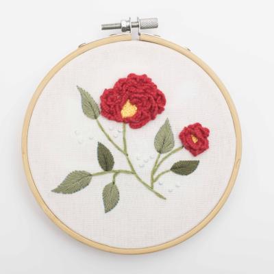 China Europe Wholesale 3D Flower DIY Craft Embroidery Set Needlework Embroidery Kits for sale