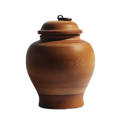 China Wholesale China Style Restoring Ways Antique Bamboo Totally Airtight Pot Tea Storage Canister For Kitchen for sale