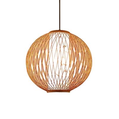 China Height(1m)Adjustable Modern Restaurant Pendant Chinese Bamboo Lamp Shade&cover Lamp Light Fittings Hanging Bamboo Lamp for sale