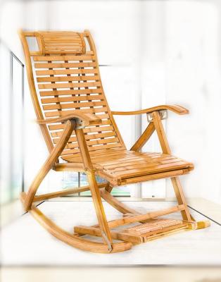 China Adjustable Modern Bamboo Furniture Folding Chair Outdoor Rocking Chairs(Others) For Adult for sale