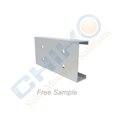 China OEM shaped steel profile solar rail for solar panel mounting system CK-OEM-03 for sale