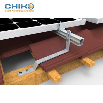 China ISO SUS304 Certification Flat Adjustable Solar Roof Top Rack Racking Tile Supplier for sale