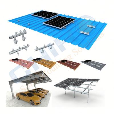 China Al 6005-T5 / SUS 304 Stainless Steel Best Quality Structure Solar Roof Mounting Solar Bracket For Home Metal Roof Solar Module for sale