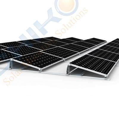 China Anodized Aluminum Flat Roof Ballast Racking Solar Photovoltaic System for sale