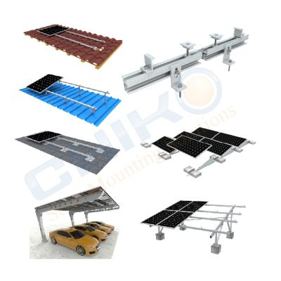 China Hot Dipped Galvanized / Pre-galvanized CHIKO Steel Aluminum Ground Screw Solar Ground Mounting System For Farm for sale