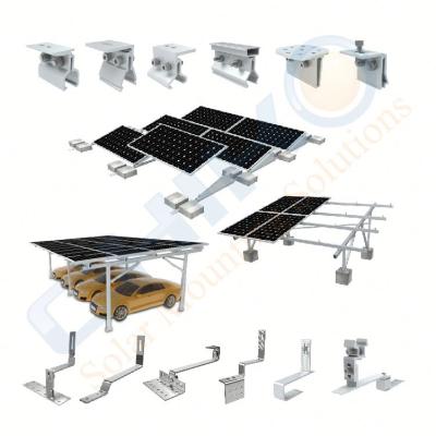 China Hot Dipped Galvanized / Pre-galvanized Steel Energy Bracket Solar Aluminum Ground Mounting System for sale