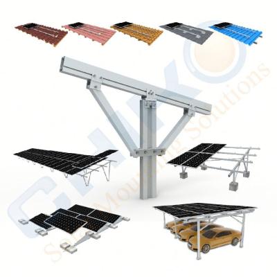 China Hot Dipped Galvanized / Pre-galvanized Steel CHIKO Solar Bracket Strusture Factory PV Ground Mounting System 200KW Solar Panel Solar System for sale