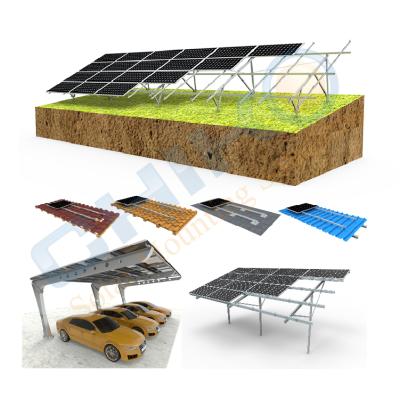 China Aluminum Alloy Stainless Steel Hot Dip Galvanizing Ground Mounting System Solar Panel Solar Powered Support Structure for sale