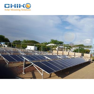 China Aluminum Alloy Stainless Steel Ground Support Structures Solar Power System With Ground Screw for sale