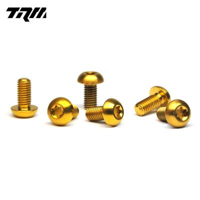 China M5*10 Low Density Rainbow Titanium Brake Caliper Transform Bolts For Bicycle for sale