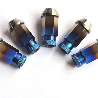 China Low density high quality m12 x 1.5 lug nuts custom titanium 12 point lug nuts for sale