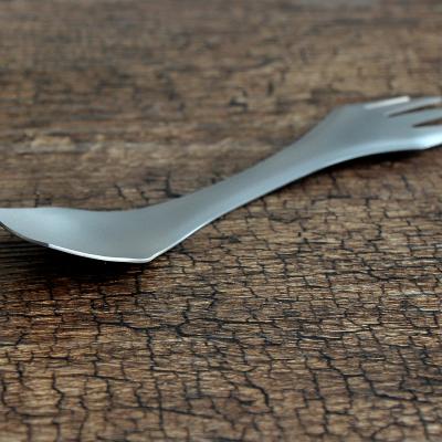 China Lightweight 100% Titanium TITANIUM SPORK 3-in-1 Eco-friendly Durable for sale