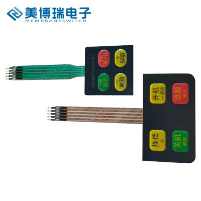 China Environmental Protection Four Buttons Sensitive Touch Polyester FPC Coated Membrane Circuit Keypad And Stable for sale