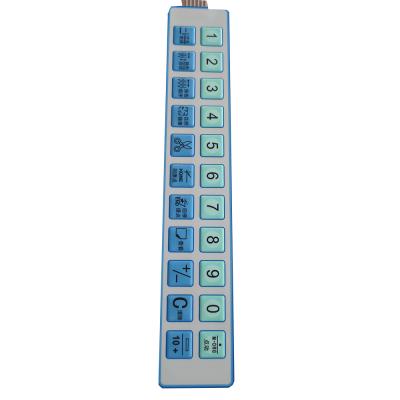 China 2 x 4 Matrix 8 Key Waterproof Tactile Membrane Switch Keypad and Flat Buttons Keypad for sale