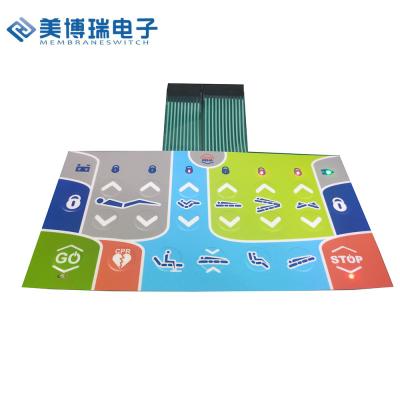 China Waterproof Customize LED Backlighting Metal Touch Dome Pet Touch Screen Printed Silk Coated Membrane Switch With Connector for sale