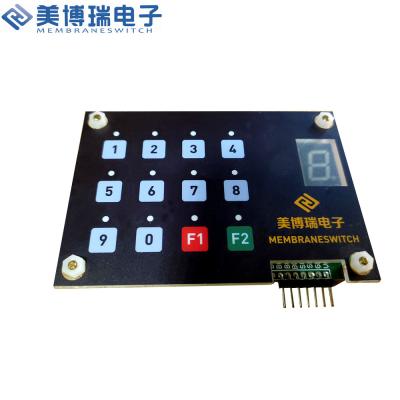 China Direct manufacturer of industrial membrane switch control, panel, keypad with LED lights for sale