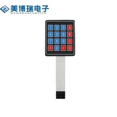 China High Quality Waterproof OEM Manufacturer 4 x 4 Key Membrane Switch Keypad Panel for sale