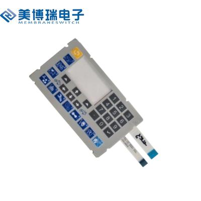 China Matrix 3x4 Waterproof Gray Background Membrane Switch Flexible Led Numeric Keypad for sale