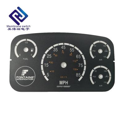 China Good Light Transmitting Auto Car Dashboard 2D Custom Waterproof Polycarbonate for sale