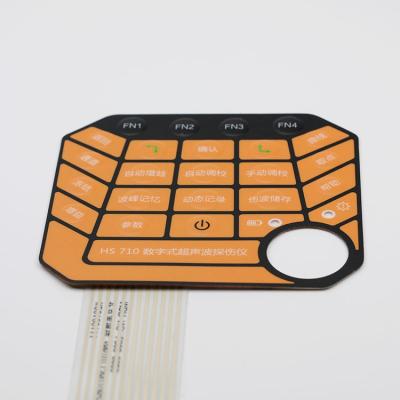 China Remote Controller Custom Die Cutting Front Control Membrane Film Keyboard Panel Industrial Manufacturing for sale