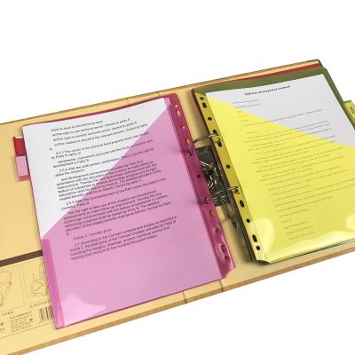 China School Folder Holder 11 Hole Index Paper Divider Multi Color Tab Dividers Plastic Binder With Tags 24 PCS/Bag Assorted Colors for sale