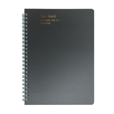 China Wholesale A5 Hardcover Size PP Plain Plastic Cover Blank Hardcover Planner Diary Notebook With Coil Spiral Notebook for sale