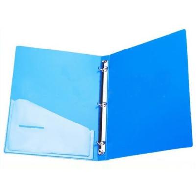 China Heavy Duty PP Plastic Ring Binder With 3 Hole Decorative Metal Clip for sale