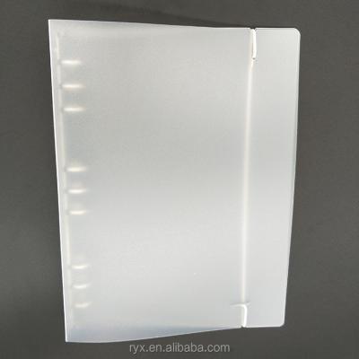 China semi-transparent pp ring folder frosted plastic loose-leaf binder a5/a6/a7/b5 pp for students for sale